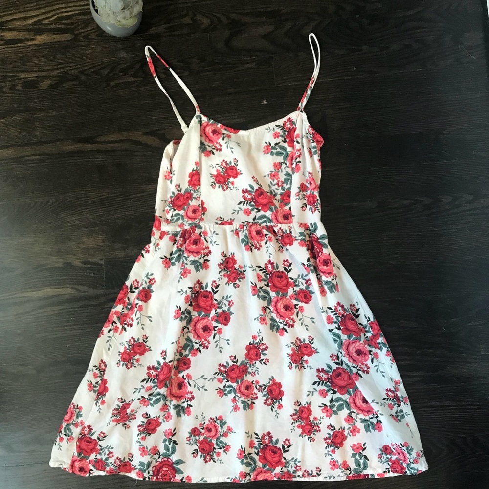 GORGEOUS RED ROSE DRESS